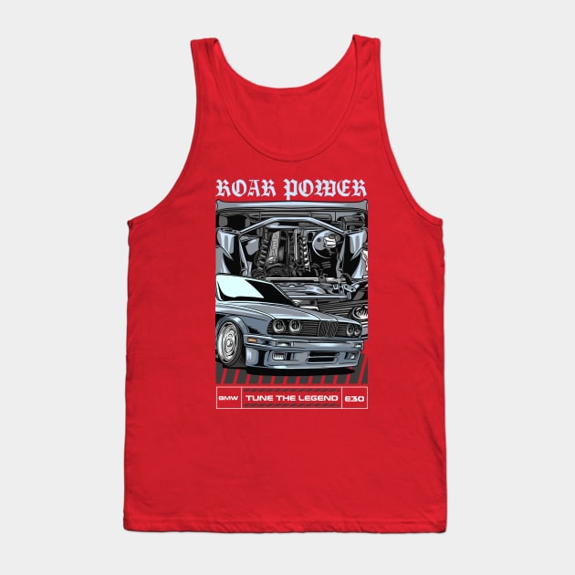 BMW E30 Roar Power Tank Top by Harrisaputra